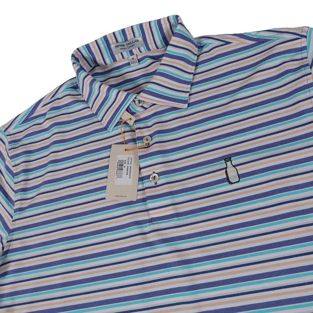 McArthur Golf Club Peter Millar Performance Pastel Golf Polo Shirt Men's Medium